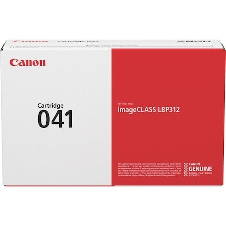 Canon Toner Cartridge 041, f/iC LBP312, 10000 Pg Std Yield, BK CNMCRTDG041